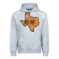 Heather Grey Texas Map Western Horsehide Pattern Urban Hoodie - Bettercallsaul