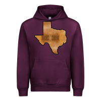 Mauve Wine Texas Map Western Horsehide Pattern Urban Hoodie - Bettercallsaul