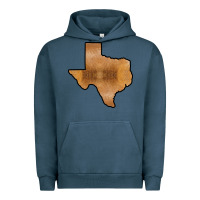 Pigment Midnight Navy Texas Map Western Horsehide Pattern Urban Hoodie - Bettercallsaul