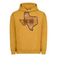Pigment Peanut Butter Texas Map Western Horsehide Pattern Urban Hoodie - Bettercallsaul