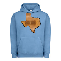 Pigment Pebble Blue Texas Map Western Horsehide Pattern Urban Hoodie - Bettercallsaul