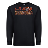 Black football grandma with leopard Premium Sweatshirt - texasbilliewilder