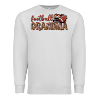 Dove Grey football grandma with leopard Premium Sweatshirt - texasbilliewilder