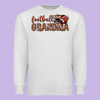 Premium Sweatshirt football grandma with leopard