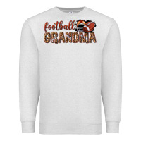 Oatmeal Heather football grandma with leopard Premium Sweatshirt - texasbilliewilder
