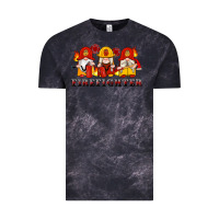 Cloud Black firefighter gnomes Vintage Tee - Artiststas