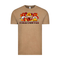 Vintage Coffee firefighter gnomes Vintage Tee - Artiststas