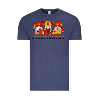 Vintage Denim firefighter gnomes Vintage Tee - Artiststas