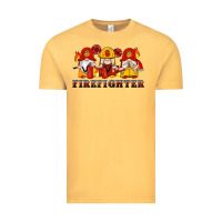Vintage Mustard firefighter gnomes Vintage Tee - Artiststas