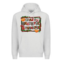Dove Grey crazy grateful and thankful Premium Hoodie - AdoDesignShop