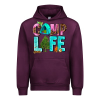 Mauve Wine camp life Urban Hoodie - AdoDesignShop