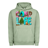 Pigment Oil Green camp life Urban Hoodie - AdoDesignShop