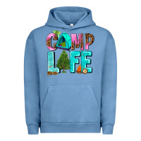 Pigment Pebble Blue camp life Urban Hoodie - AdoDesignShop