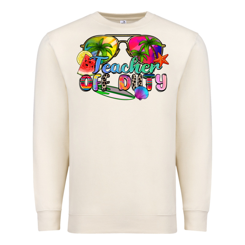 Teacher Off Duty Premium Sweatshirt by Zillion Design Studio | Teevron