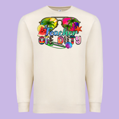 Teacher Off Duty Premium Sweatshirt Designed By Zillion Design Studio