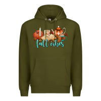 Army Green fall vibes Premium Hoodie - AdoDesignShop