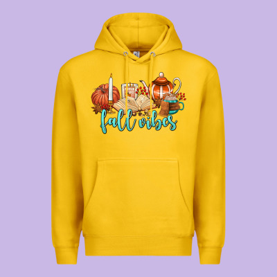 Fall Vibes Premium Hoodie Designed By Adodesignshop