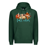 Sports Green fall vibes Premium Hoodie - AdoDesignShop