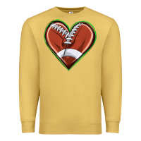Antique Gold football heart Premium Sweatshirt - texasbilliewilder