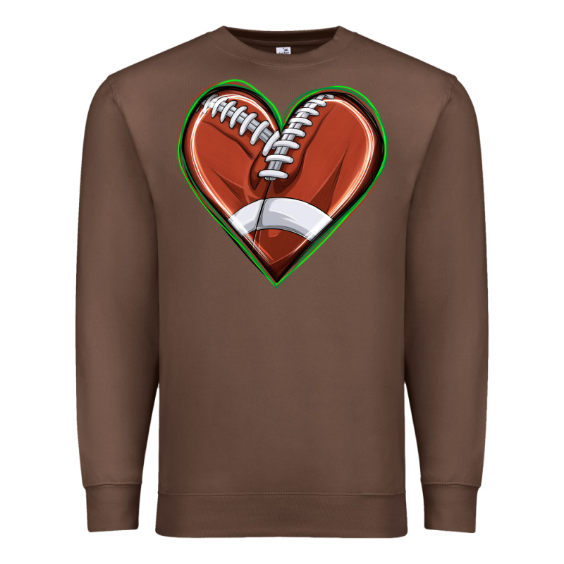 Football Heart Premium Sweatshirt by texasbilliewilder | Teevron