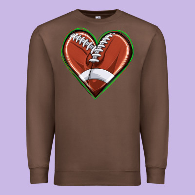 Premium Sweatshirt football heart