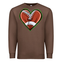 Chestnut football heart Premium Sweatshirt - texasbilliewilder