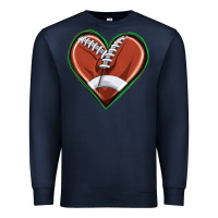 Navy football heart Premium Sweatshirt - texasbilliewilder
