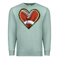 Seafoam football heart Premium Sweatshirt - texasbilliewilder