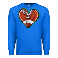 True Royal football heart Premium Sweatshirt - texasbilliewilder