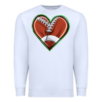 White football heart Premium Sweatshirt - texasbilliewilder