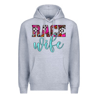 Heather Grey race wife Premium Hoodie - JahusDesignShop