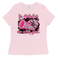 Bubblegum Pink in october we wear pink cheer Ladies Tee - BarkalooDesign