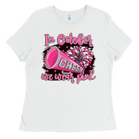 White in october we wear pink cheer Ladies Tee - BarkalooDesign