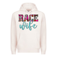 Pale Pink race wife Premium Hoodie - JahusDesignShop