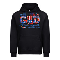 Black with god all things are possible usa Urban Hoodie - AdoDesignShop