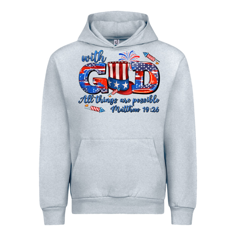 With God All Things Are Possible Usa Urban Hoodie by AdoDesignShop | Teevron