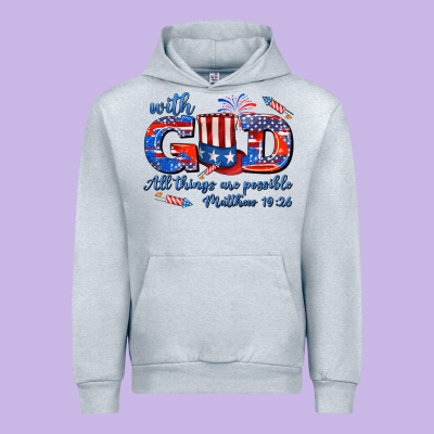 With God All Things Are Possible Usa Urban Hoodie Designed By Adodesignshop
