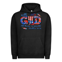 Pigment Black with god all things are possible usa Urban Hoodie - AdoDesignShop