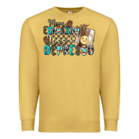 Antique Gold more espresso less depresso Premium Sweatshirt - Zillion Design Studio