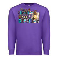 Purple more espresso less depresso Premium Sweatshirt - Zillion Design Studio