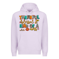 Lilac thankful  blessed and kind of a mess Premium Hoodie - AdoDesignShop