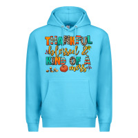 Ocean Blue thankful  blessed and kind of a mess Premium Hoodie - AdoDesignShop
