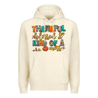 Sandshell thankful  blessed and kind of a mess Premium Hoodie - AdoDesignShop
