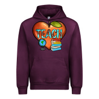 Mauve Wine teach heart Urban Hoodie - JahusDesignShop