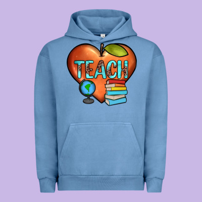 Teach Heart Urban Hoodie Designed By Jahusdesignshop