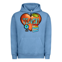 Pigment Pebble Blue teach heart Urban Hoodie - JahusDesignShop