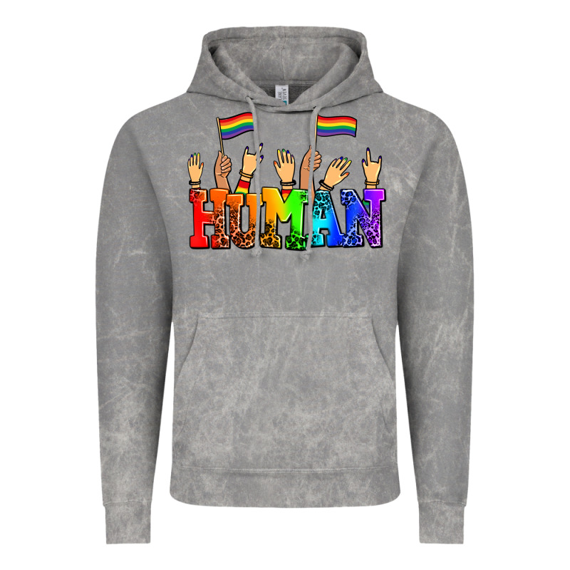 Human With Hands And Pride Flags Vintage Hoodie by AdoDesignShop | Teevron