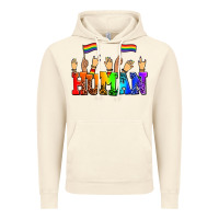 Vintage Artic human with hands and pride flags Vintage Hoodie - AdoDesignShop