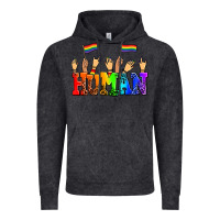 Vintage Black human with hands and pride flags Vintage Hoodie - AdoDesignShop