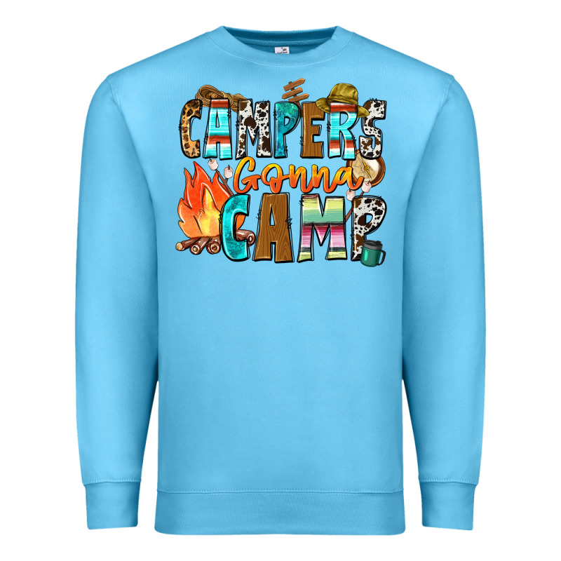 Campers Gonna Camp Premium Sweatshirt by Zillion Design Studio | Teevron